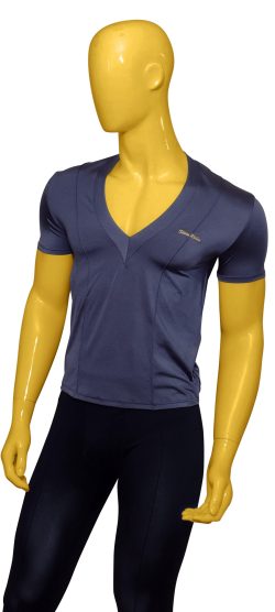 Men's Short Sleeve Sculpted Deep "V" Neckline