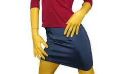 Silvio Richie Skirts and Sculpted "Deep" V Neckline for stylish fitted outfit